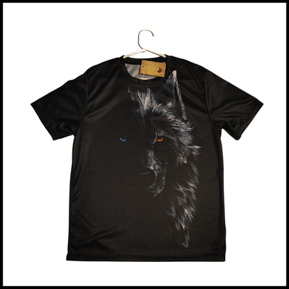 Wolf Within t-shirt with dark wolf face artwork front