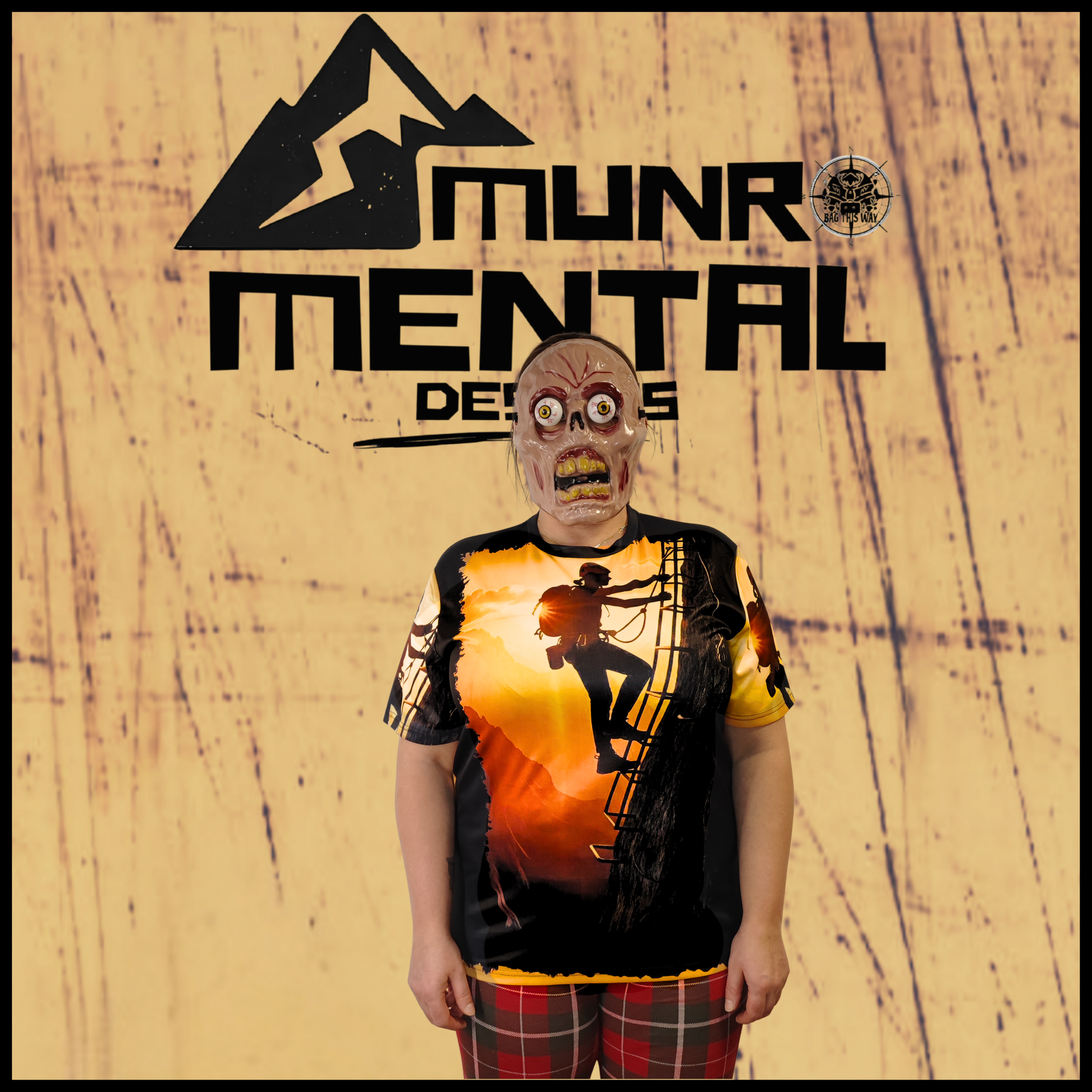 Munro Mental “Via Ferrata” t-shirt – model front view

